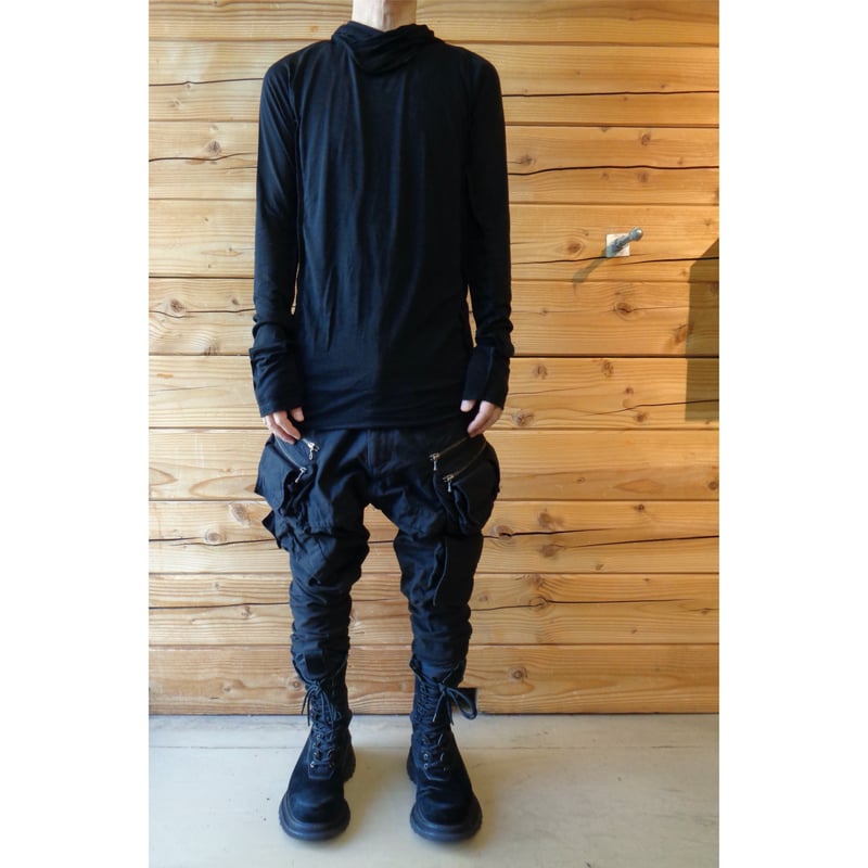 JULIUS / 917CUM10 / フーデットバインダーロングスリーブカットソー