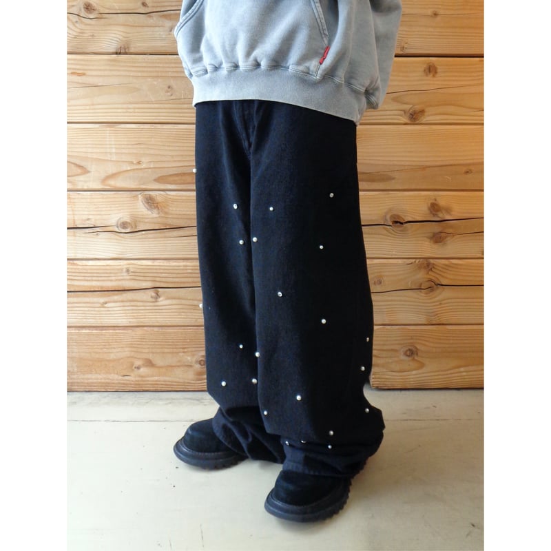 el conductorH / BIJOU STUDDED JEAN TROUSERS/ビジュ