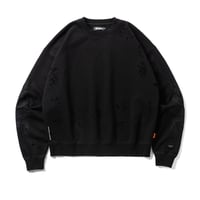 DELUXE × TIGHTBOOTH DAMAGE CREW SWEAT / コラボダメージスウェット