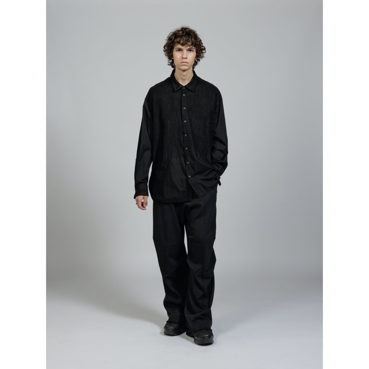 The Viridi-anne / VI-3851-02 / エンブロイダリー クロス シャツ