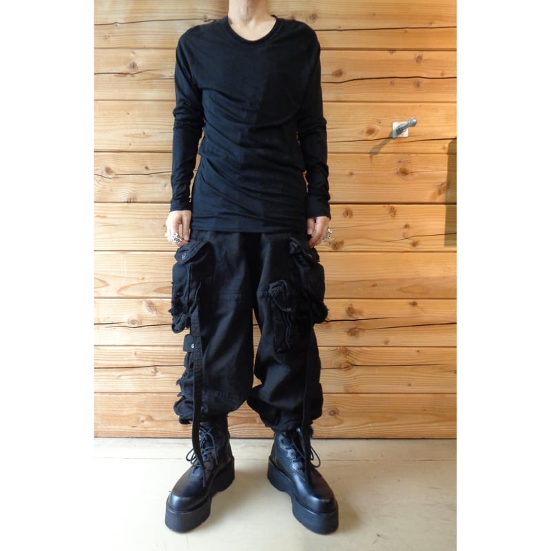 CIVARIZE　新品　ブーツカット カーゴパンツ　ボンテージ　ガスマスクy2k CIVARIZE 新品 ブーツカット カーゴパンツ ボンテージ ガスマスクy2k