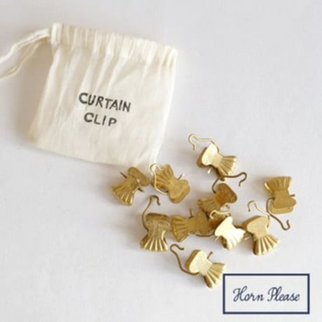 BRASS カーテンクリップ（10pcs）[Horn Please]