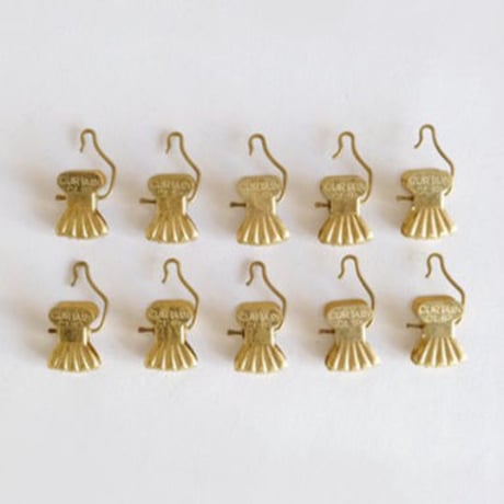 BRASS カーテンクリップ（10pcs）[Horn Please]