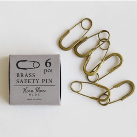 BRASS 安全ピン（シャープエンド6pcs）[Horn Please]