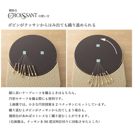 ボビンレース用クッサン Cercle／Croissant