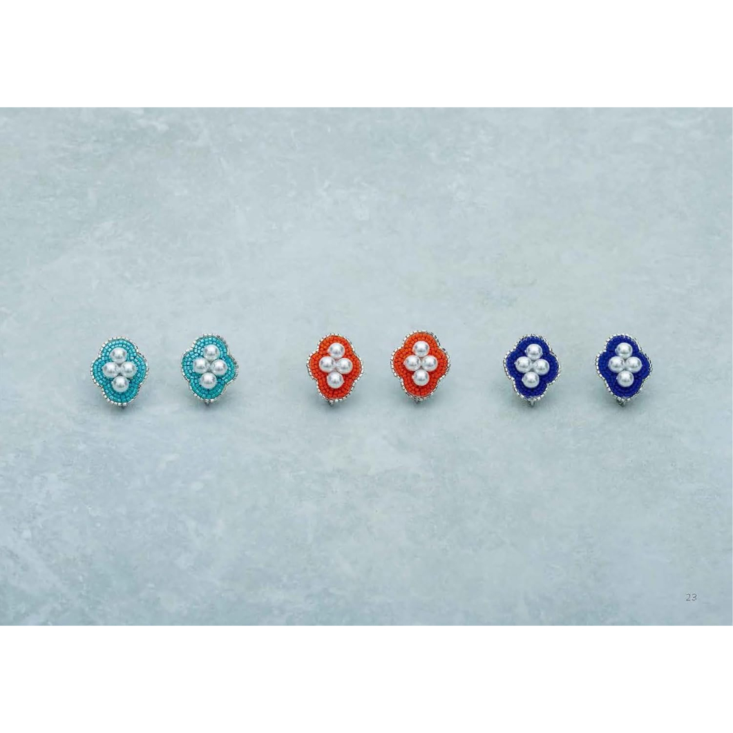 Quatre perles イヤリング『着飾る刺繍ジュエリー』材料セット