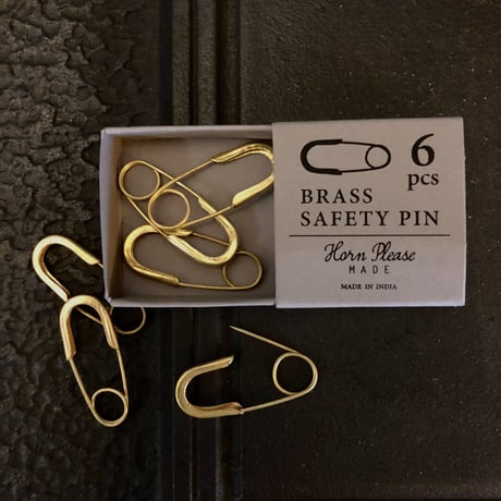 BRASS 安全ピン（シャープエンド6pcs）[Horn Please]