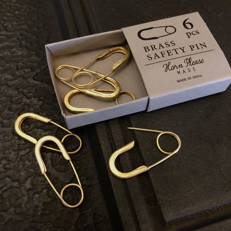 BRASS 安全ピン（シャープエンド6pcs）[Horn Please]