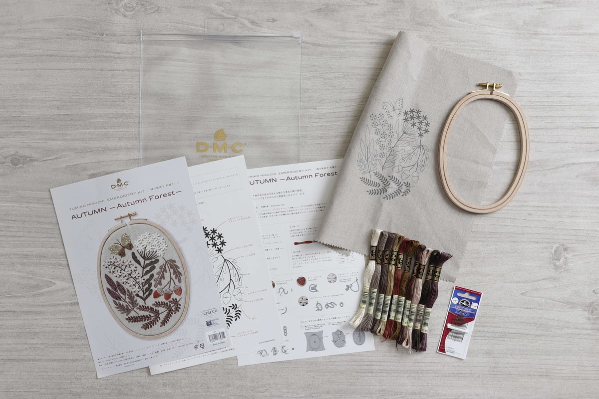 樋口愉美子さん オーバル枠刺繍キット[DMC] | boutique gris