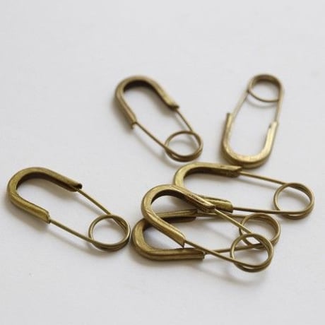 BRASS 安全ピン（シャープエンド6pcs）[Horn Please]