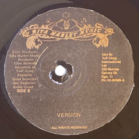ONE DRAW / THE BEAUTY OF GOD'S PLAN / RITA MARLEY (12インチレコード)