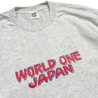 WORLD ONE JAPAN BY NURSE SIGNS TEE (ASH×RED×BLU)