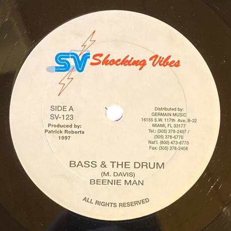 BASS & THE DRUM - BEENIE MAN / ONLY YOU - DEVONTE (12インチレコード)