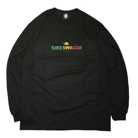 TURTLE MAN's CLUB /Logo "RASTA"Gradation  Long Sleeve T-Shirts（BLACK/BROWN）