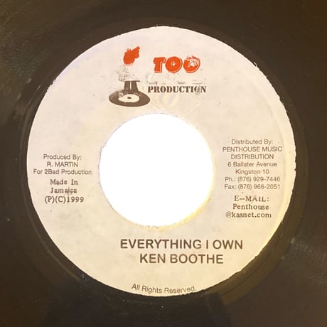 EVERYTHING I OWN / KEN BOOTHE (7インチレコード)