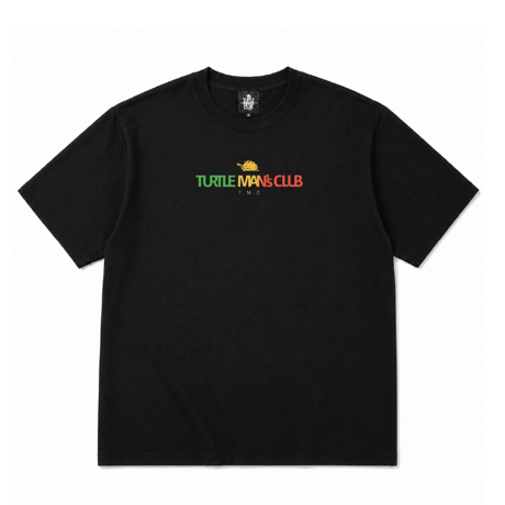 TURTLE MAN's CLUB /Logo "RASTA"Gradation  T-Shirts（BLACK/ASH）