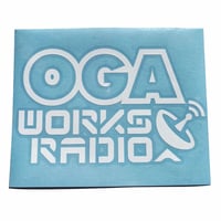 OGA [JAH WORKS] / OGA WORKS RADIO カッティングステッカー　白　※特典 オガラジ10月放送*Lovers Selection オマケCD付