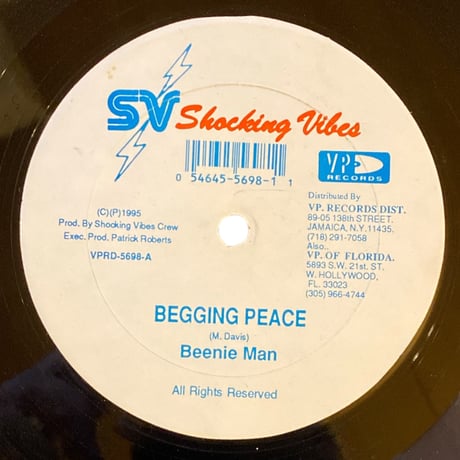 GUN FINGER / BEGGING PEACE / BEENIE MAN (12インチレコード)