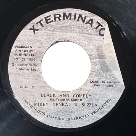 BLACK AND COMELY / MIKEY GENERAL & SIZZLA (7インチレコード)