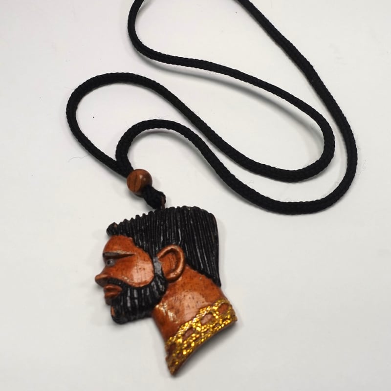 【MK】吾郎作一点物ネックレス 一点物！96年製！J.Dunbar ジャマイカハンドメイド！木彫り