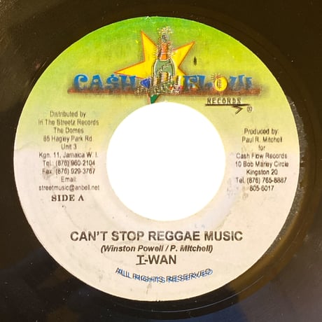 CAN'T STOP REGGAE MUSIC / I-WAN (7インチレコード)