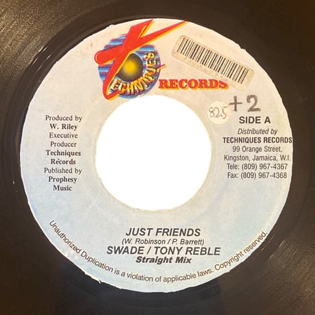 JUST FRIENDS / SWADE & TONY REBEL (7インチレコード)