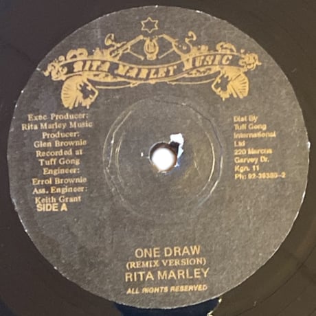 ONE DRAW / THE BEAUTY OF GOD'S PLAN / RITA MARLEY (12インチレコード)