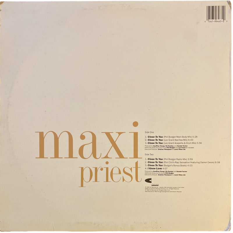 CLOSE TO YOU / MAXI PRIEST (12インチレコード) | レゲエとジャ