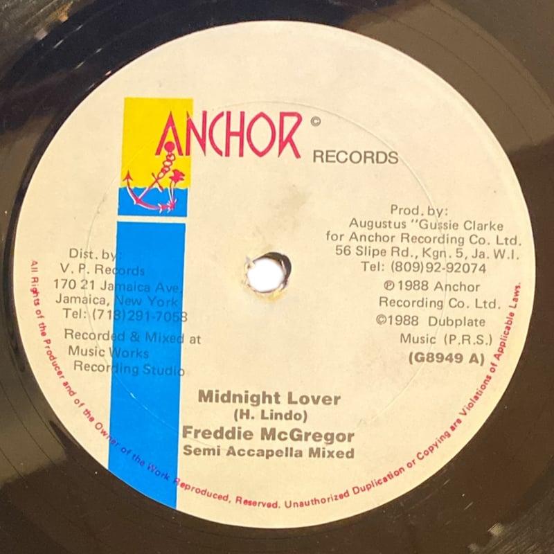 Merry レコード　レア MIDNIGHT LOVER / FREDDIE McGREGORY (12インチレコード)