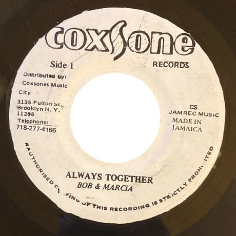 ALWAYS TOGETHER / BOB ANDY & MARCIA GRIFFITHS (7インチレコード)