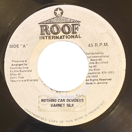 NOTHING CAN DEVIDE US / GARNET SILK (7インチレコード)