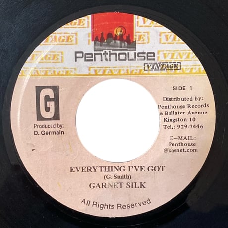 EVERYTHING I'VE GOT / GARNET SILK (7インチレコード)
