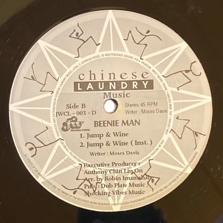 JUMP & WINE / BEENIE MAN (12インチレコード)