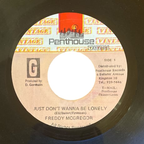 JUST DON'T WANNA BE LONELY / FREDDIE McGREGOR (7インチレコード)