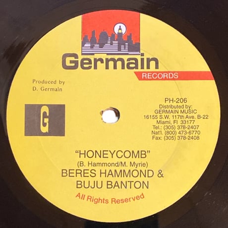 HONEYCOMB / MY WOMAN / BERES HAMMOND & BUJU BANTON / BUJU BANTON (12インチレコード)