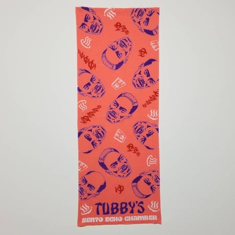 注染てぬぐいCHILL『TUBBY'S sento echo chamberてぬぐい ピンク』MADE IN JAPAN