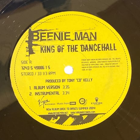 KING OF THE DANCEHALL / BEENIE MAN (12インチレコード)