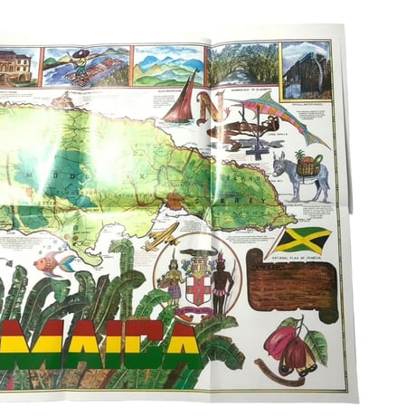 ジャマイカ直輸入！  "JAMAICA CLASSIC MAP" ジャマイカマップ ポスター〈数量限定〉