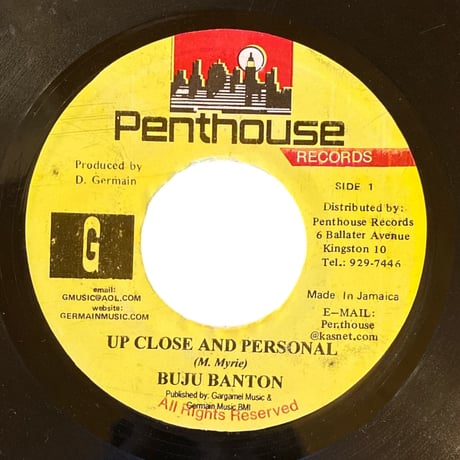 UP CLOSE AND PERSONAL / BUJU BANTON (7インチレコード)