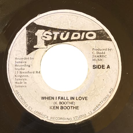 WHEN I FALL IN LOVE / KEN BOOTHE (7インチレコード)
