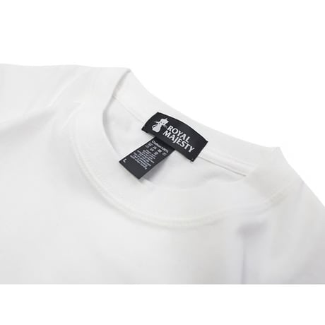 ROYAL MAJESTY / OLD ENGLISH CROSS ON SLEEVE T-SHIRTS 【WHITE】