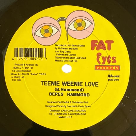 TEENIE WEENIE LOVE / BERE HAMMOND & LADY SAW (12インチレコード)