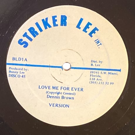 JOY IN THE MORNING / LOVE ME FOR EVER / DENNIS BROWN (12インチレコード)