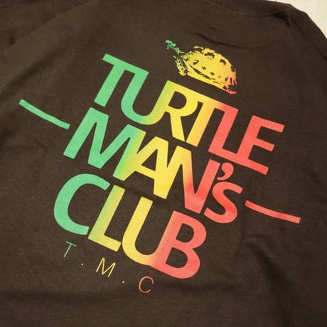 TURTLE MAN's CLUB /Logo "RASTA"Gradation  Long Sleeve T-Shirts（BLACK/BROWN）