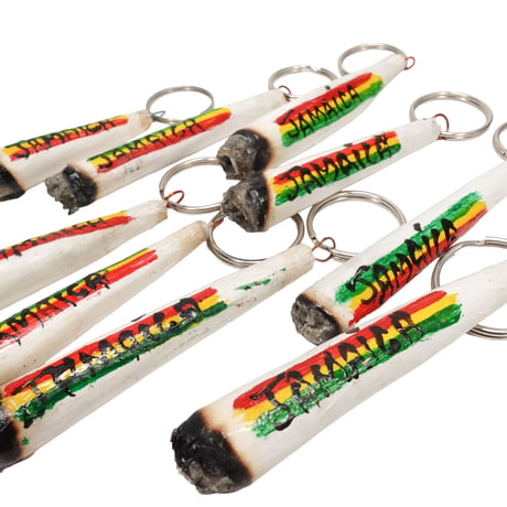 ジャマイカ直輸入　"SPLIF"  KEYRING" ハンドメイド品