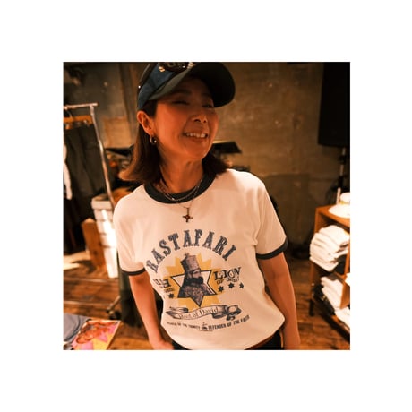 TURTLE MAN's CLUB  "RASTAFARI" Ringer T-Shirt 〈Design by KIE〉【予約】