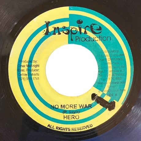 NO MORE WAR / LITTLE HERO (7インチレコード)