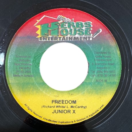 PLEAD MY CAUSE / FREEDOM / JUNIOR X (7インチレコード)