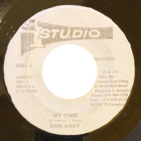 MY TIME / BOB ANDY (7インチレコード)