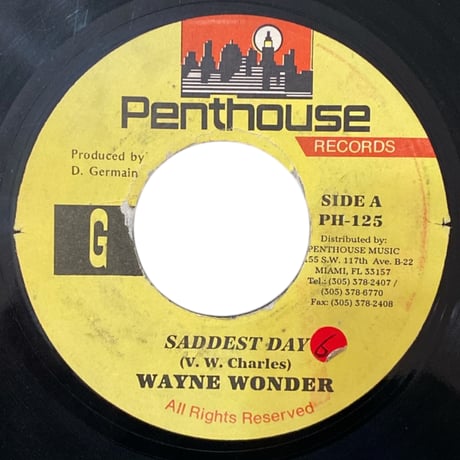 SADDEST DAY / WAYNE WONDER (7インチレコード)